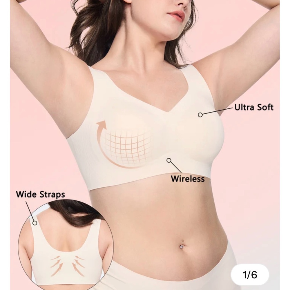 Jelly Bra Wireless Bra with Wide Straps - Brand new